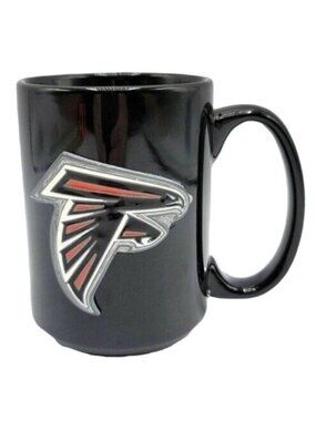 Atlanta Falcons Mug Black 4.5" Football Dirty Birds Round Liquid Logic NFL Logo